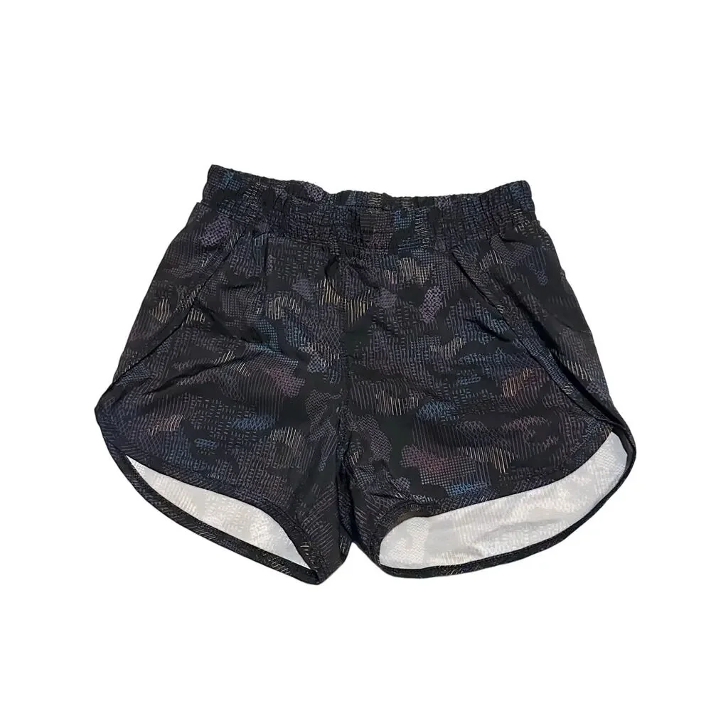 All in Motion Black Multi Camo Print Athletic Shorts Girls M 6-7